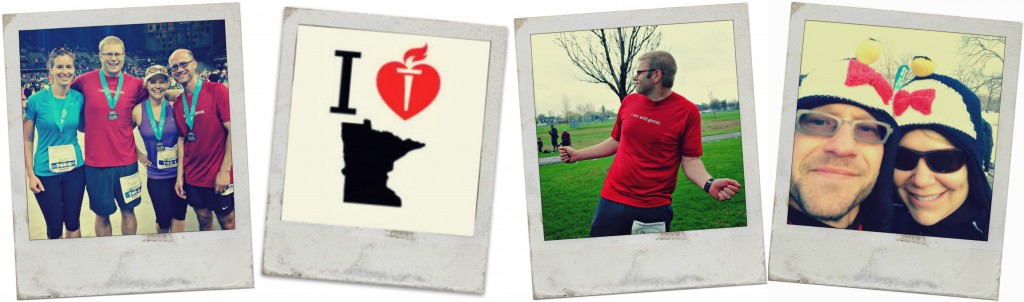 run with heart polaroid collage