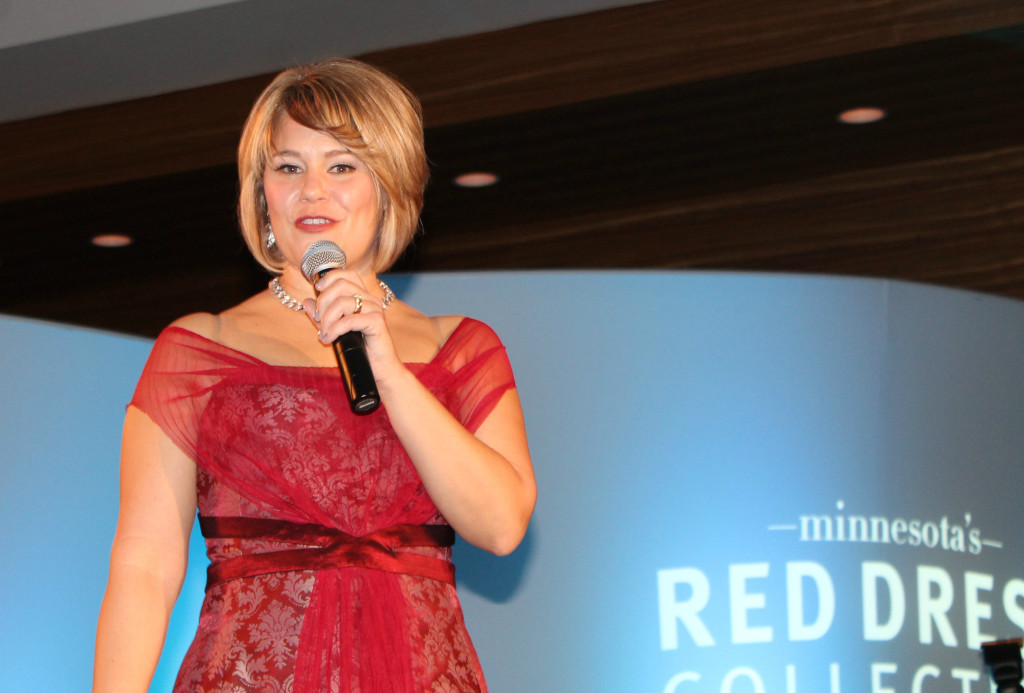 Speaking at Minnesota's Red Dress Collection Show at the Loews Hotel, Minneapolis March 2015