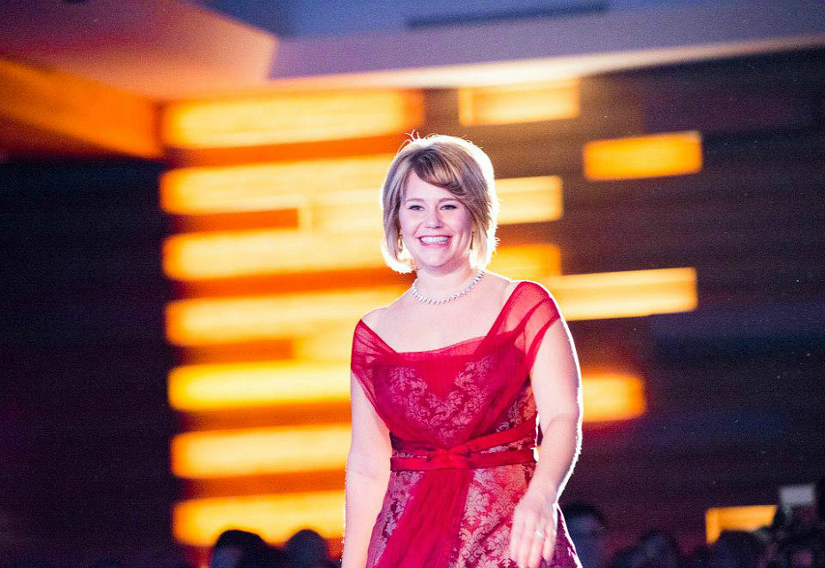 Jen Thorson on runway at the Minnesota's Red Dress Collection Show at the Loews Hotel, Minneapolis March 2015